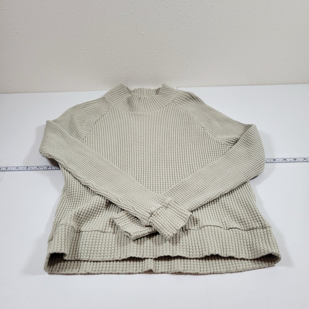 The North Face Women's Long Sleeve Mock Neck Chabot Sweater Size M Ivory